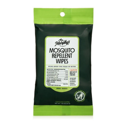 Murphys Naturals, Mosquito Repellent Wipes, 10 Count(Case Of 6)