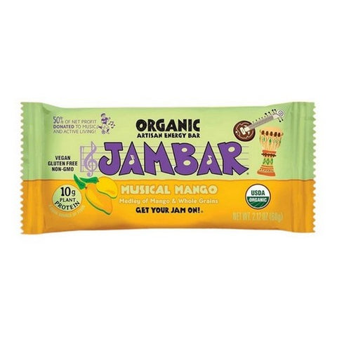 Jambar, Organic Musical Mango Bar, 2.12 Oz(Case Of 12)