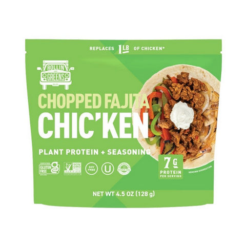 Rollingreens, Chopped Fajita Plant Based Chicken, 4.5 Oz(Case Of 12)