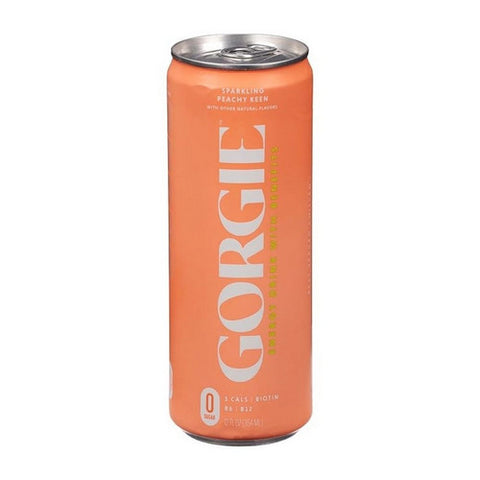 Gorgie, Beverage Energy Sparkling Peachy Keen, 12 Oz(Case Of 12)