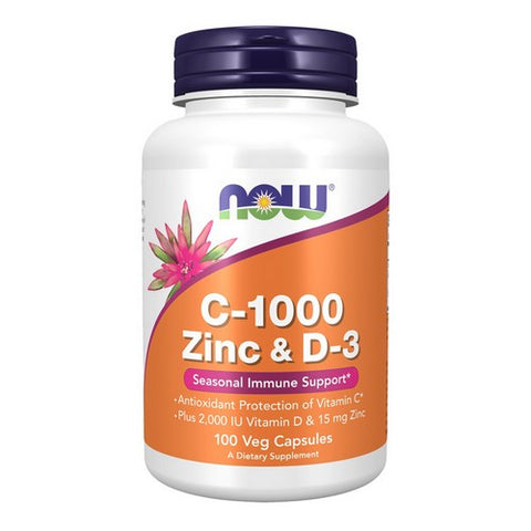 Now Foods, Vitamin C-1000 Zinc & Vitamin D-3, 100 VegCaps