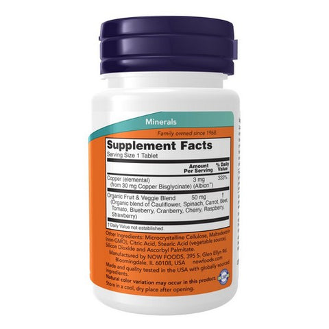 Now Foods, Copper Glycinate, 3 Mg, 120 tabs