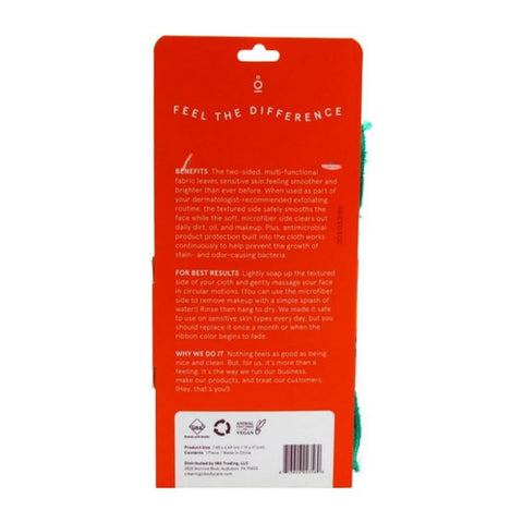 Cleanlogic, Dual Texture Face Cloth, 1 Count