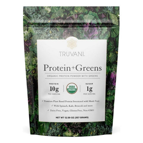 Truvani, Organic Protein Plus Greens Powder, 12.59 Oz