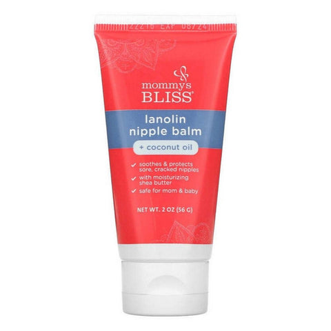 Mommys bliss, Lanolin Nipple Balm Breastfeeding Cream with Coconut Oil And Shea Butter, 2 Oz