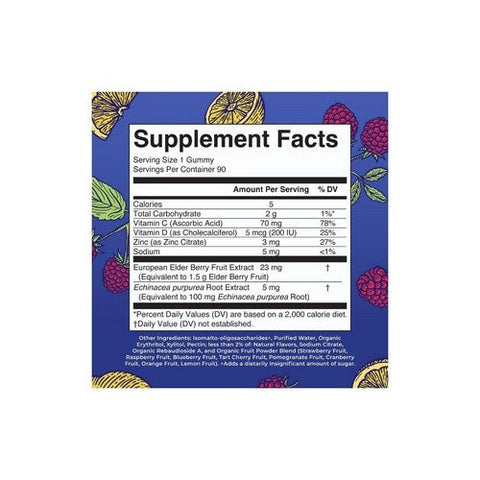 MaryRuth's, Immunity Sugar Free Raspberry Lemonade, 30 Gummies MaryRuth's