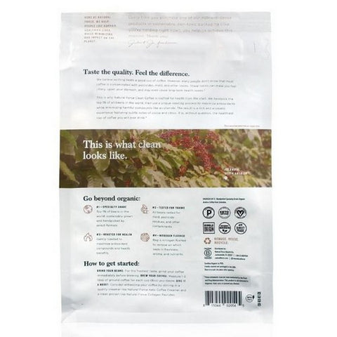 Natural Force, Clean Coffee Regular Medium Roast Whole Bean, 12 Oz