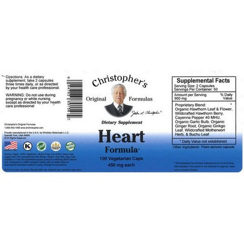 Dr. Christophers Formulas, Heart Formula, 100 Caps