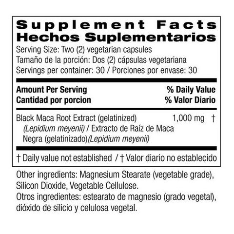 Bio Nutrition Inc, Gelatinized Black Maca, 60 Veggie Capsules