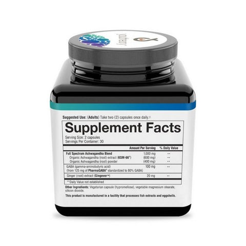 The Humble Co, Ashwagandha + GABA, 60 Vegetarian Capsules