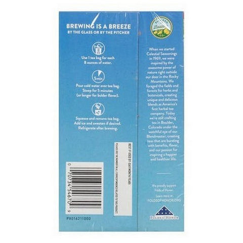 Celestial Seasonings, Cold Brew Watermelon Lime Zinger Tea, 18 Bags