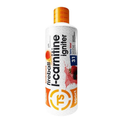 Fireball L-Carnitine Liquid With Paradoxine Berry Blast 16 Oz by Top Secret Nutrition