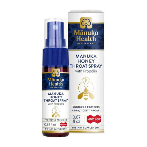 Manuka Health, Manuka Honey Throat Spray With Propolis, 0.67 Oz