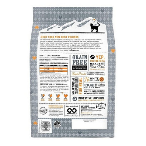 I And Love And You, Nude Super Food Dry Cat Food Poultry A Plenty, 5 Lbs (Case Of 3)