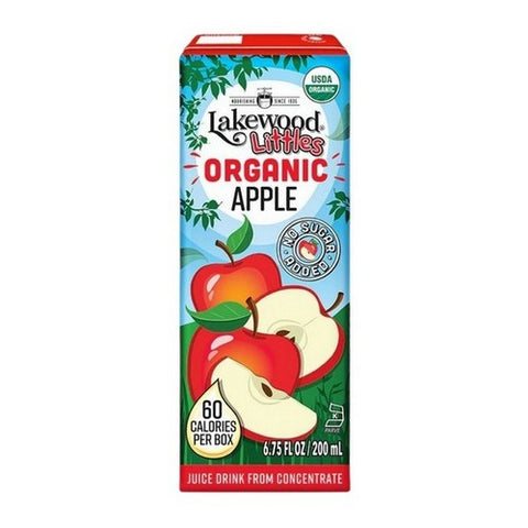 Lakewood Organic, Oragnic Apple Littles Juice, 6.75 Oz x 8 (Case Of 4)