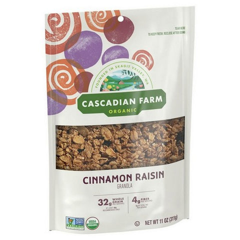 Cascadian Farm, Organic Granola Cinnamon Raisin, 11 Oz (Case Of 4)