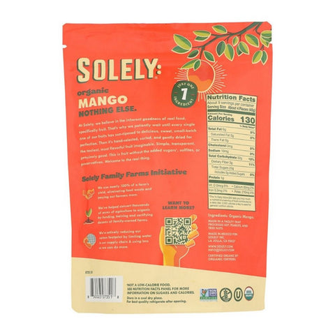 Solely, Solely Organic Dried Mango Strips, 12 Oz (Case of 8)