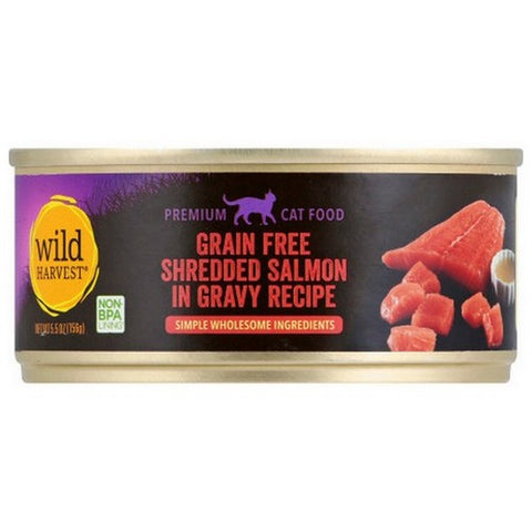 Wild Harvest, Wet Cat Food Salmon Gravy, 5.5 Oz (Case of 24)