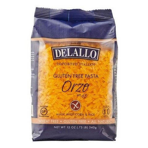Delallo, Gluten Free Orzo Pasta, 12 Oz (Case Of 12)