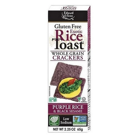 Edward And Sons, Exotic Purple Rice And Black Sesame Toast, 2.25 Oz(Case Of 12)