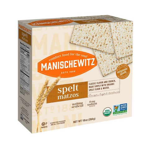 Manischewitz, Organic Spelt Matzos Kosher For Passover, 10 O z (Case Of 12)