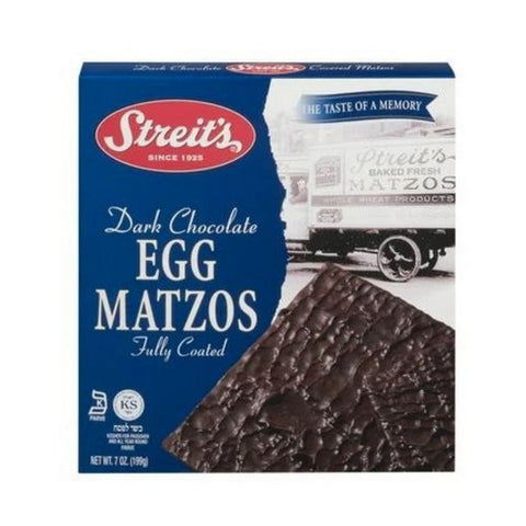 Streits, Dark Chocolate Covered Egg Matzo Kosher For Passover, 7 Oz (Case Of 12)