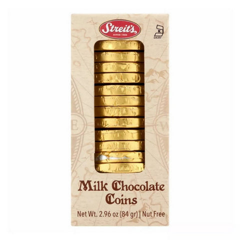 Milk Chocolate Coins Nutrition Facts 2.96 Oz (Case Of 12) by Streits