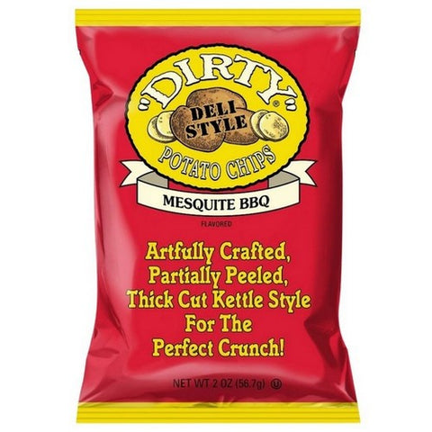 Dirty Potato Chip, Mesquite BBQ Potato Chips, 2 Oz (Case of 25)