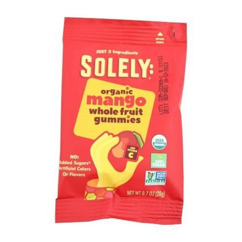 Solely, Organic Mango Whole Fruit Gummies, 0.7 Oz (Case Of 60)