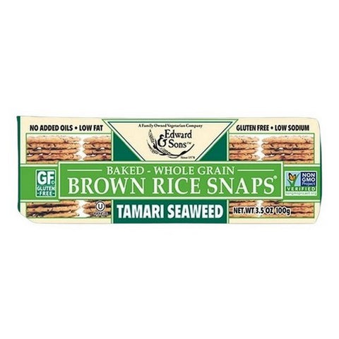Edward And Sons, Tamari Seaweed Brown Rice Snaps, 3.5 Oz (Case Of 12)