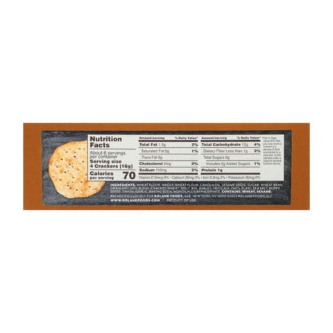 Roland, Whole Wheat Crackers, 4.4 Oz (Case Of 12)
