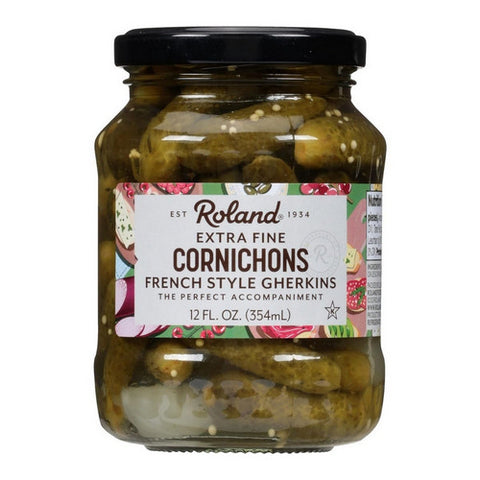 Extra Fine Cornichons Gherkins 12 Oz (Case Of 12) by Roland