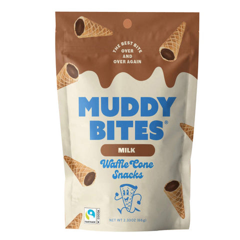 Milk Chocolate Waffle Cone Snacks 2.33 Oz (Case Of 12) by Muddy Bites