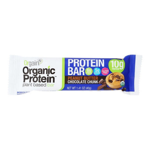 Orgain, Organic Protein Bar Peanut Butter Chocolate Chunk, 1.41 Oz (Case Of 12)