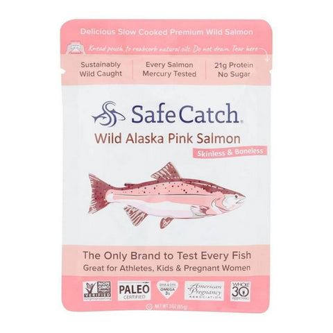 Salmon Pink Wild Alaskan Pouch Skinless And Bonelss 3 Oz (Case Of 12) by Safecatch