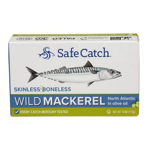 Safecatch, Wild Mackerel In Olive Oil, 4 Oz (Case Of 12)