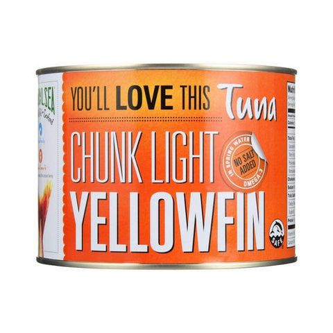 Natural Sea, Wild Yellowfin Tuna Unsalted Chunk Light, 66.5 Oz (Case Of 6)