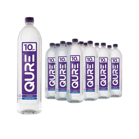 Purified Water Alkaline Plus Electrolytes 1 Liter (Case Of 12) by Qure Water