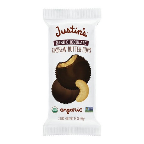 Organic Cashew Butter Dark Chocolate Cups 1.4 Oz (Case Of 12) by Justin's