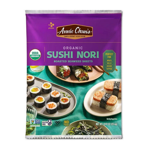 Annie Chun's, Organic Roasted Seaweed Sushi Nori, 0.83 Oz (Case Of 12)