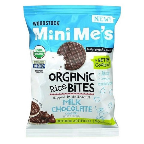Woodstock, Organic Milk Chocolate Rice Bites, 2.1 Oz (Case Of 8)