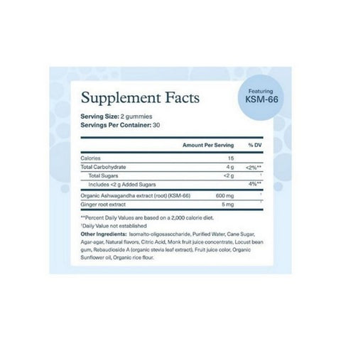 Youtheory, Ashwagandha Gummy, Blueberry 60 Count