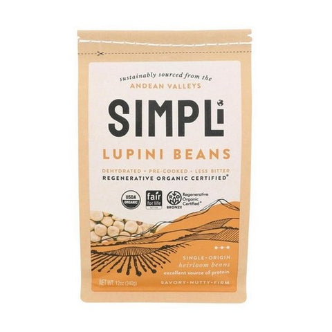 Simpli, Regenerative Lupini Beans, 12 Oz (Case Of 8)
