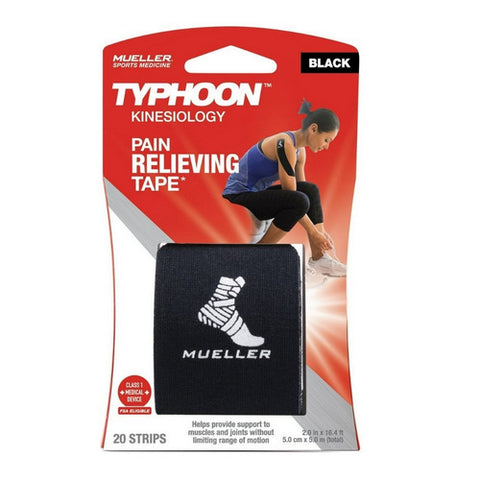 Mueller, Sports Medicine Typhoon Kinesiology Therapeutic Tape Black, 1 Count