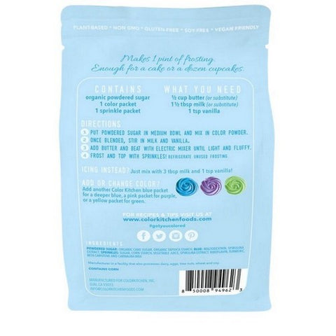 Colorkitchen, Blue Frosting Mix with Sprinkles, 11.96 Oz