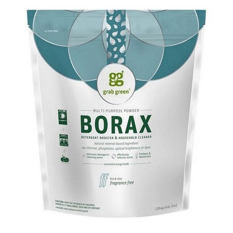Grab Green, Fragrance Free Multi Purpose Borax Powder, 4 Lbs