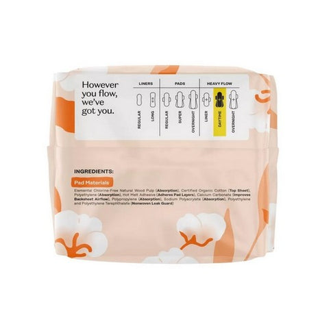 The Honey Pot, Organic Non Herbal Heavy Flow Menstrual Pads With Wings, 16 Count