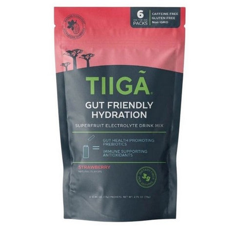 Tiiga, Strawberry Gut Friendly Hydration, 0.46 Oz