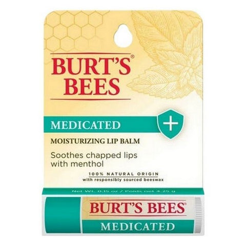Burts Bees, Medicated Lip Balm Blister Box, 0.15 Oz