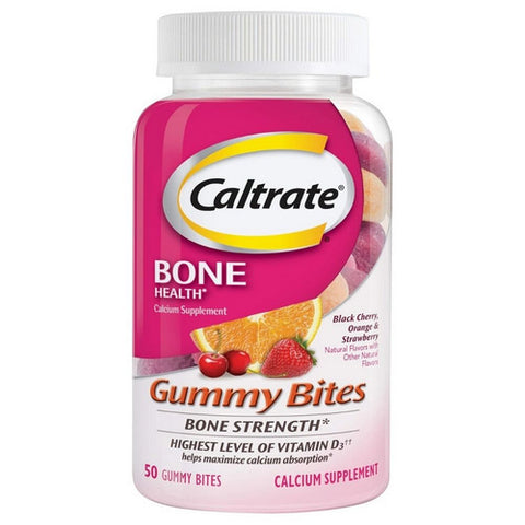 Caltrate, Calcium Supplement Gummy Bites, 50 Count